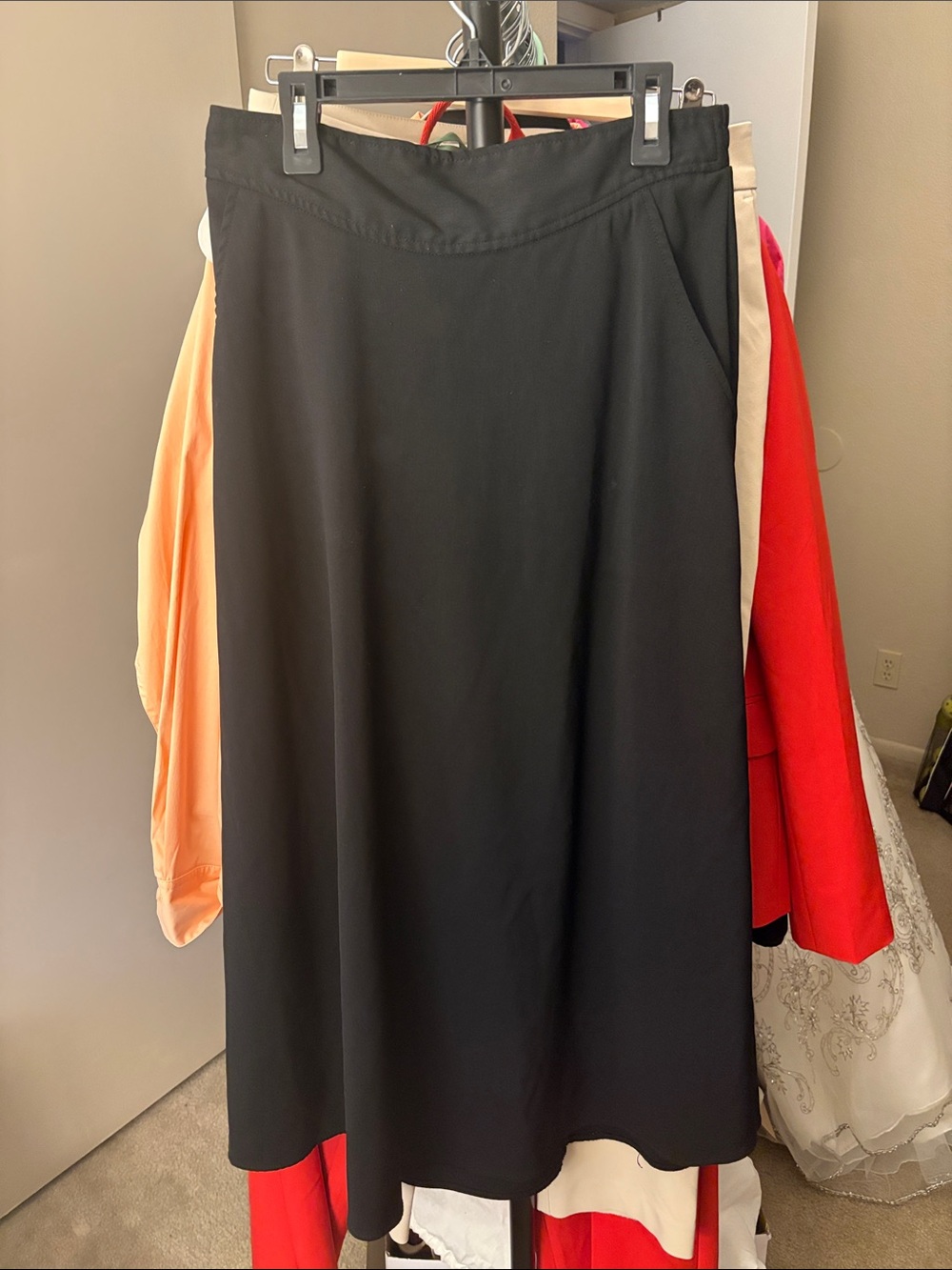 Max Studio Black Midi Skirt